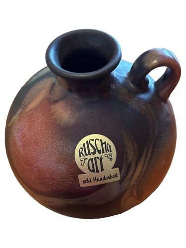 Ruscha keramik vase braun rund - keramik,