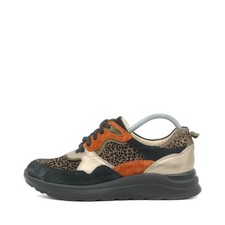 Waldläufer Damen Leder Schnürer Schuhe Mehrfarbig Komfort Sneaker EU 38