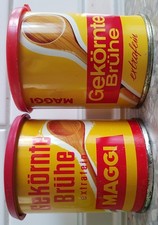 2 Alte Maggi Blechdose Werbung Reklame Dose Reklamedose Werbedose Brühe 60er