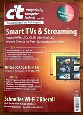 C'T MAGAZIN FÜR COMPUTER UND TECHNIK 25/2025 SCHNELLES WI-FI 7 ÜBERALL KI APPLE