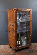 Handgefertigter Cocktailbarschrank Trense Leder