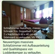 Schlafzimmer komplett Massivholz, Top-Zustand, umständehalber zu verkaufen 