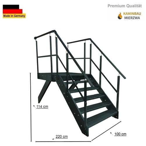Stahltreppe treppe anthrazit - treppe, 6