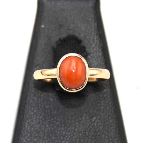 Ring klein mit koralle - klein,