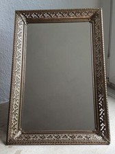 Sehr alter Original-Spiegel ca. aus den 1960igern, goldfarbener Metallrahmen