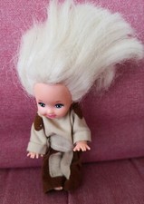kleine Puppe blonde lange Haare H: ca. 11 cm  von Mattel INC 1994 Mädchen