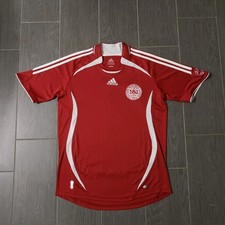 Vintage Retro 2005/06 Dänemark Trikot Größe: M Fußball Streatwear Adidas Fans