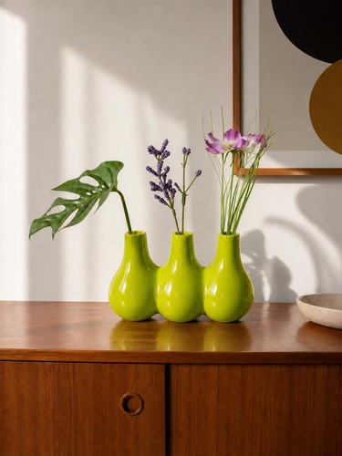 Mid century vase grün - grün, 50er