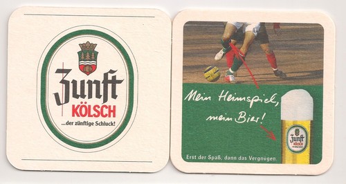 Zunft kölsch bierdeckel - zunft,