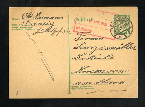 Danzig p42 ganzsache - p42, 1