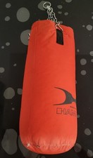 Boxsack Hammer, Marke, Rot, 65 cm Höhe, 30 cm Breite TextilresteSchaumstoffMix