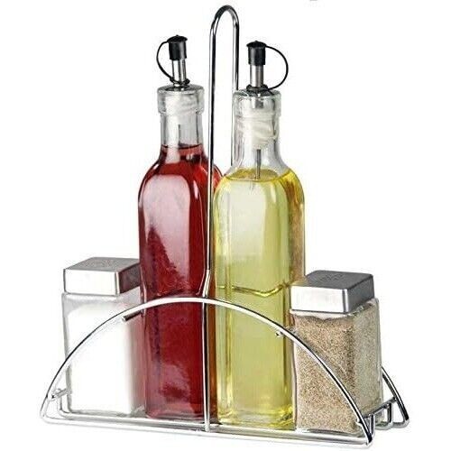 Neu teiliges glas cruet set - neu,