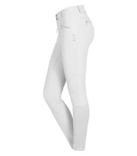 ELT Damen Reithose Hella High Waist D46 Weiß Silikon Vollbesatz Hochbund