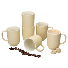 Ritzenhoff 6x Jasper Kaffeebecher 250ml H10,4cm Vanille Tee-Tassen 6 Personen 
