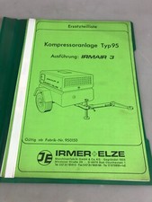 IRMER + ELZE Ersatzteilliste IRMAIR 3 Kompressoranlage Typ 95
