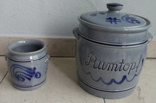Rumtopf, MR 3045/5, Steinzeug Topf & Deckel, Salzglasur, Steingut