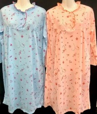 Damen  Nachthemd Langarm Hemd