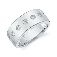 Damen Breit Diamant Ring Band