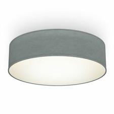 Deckenlampe Textil grau Stoff