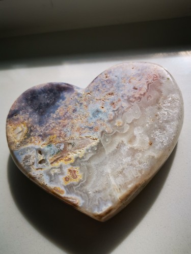 Pink amethyst herz - pink, 916g