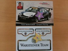 Roland Asch-Warsteiner-Porsche Carrera Cup,Team Warsteiner + Aufkleberkarte,