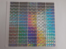 70 Hologramm Siegel Aufkleber Garantiesiegel Silber Original 30x10 mm Sticker