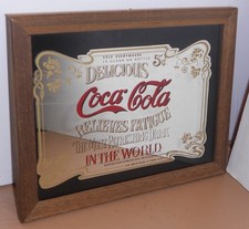 Nostalgie Werbespiegel COCA-COLA  ca. 22,5x17,5cm gebraucht! B