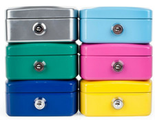 Geldkassette Geldkasse Spardose für Kinder Tresor Safe abschließbar 2 Schlüssel