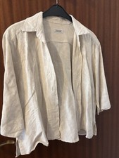 Einhorn Damen Bluse 38 40 42 Beige Sommer Urlaub Reise Kurzarm 