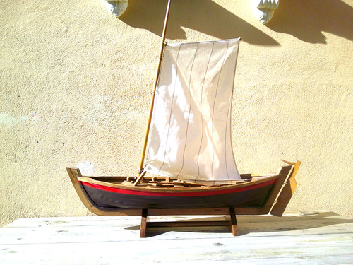 Segelboot holz 70cm x l - ,