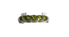 Silberring, 925/- Sterlingsilber, Peridot, rund, Gr. 63