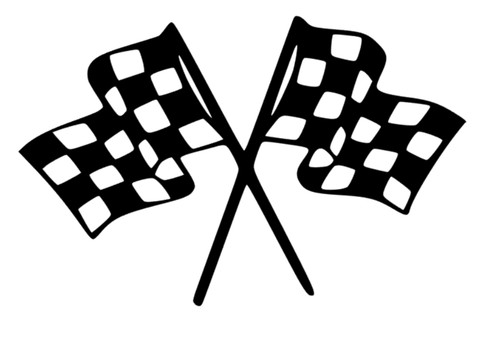 Rennflaggen aufkleber auto - aufkleber,
