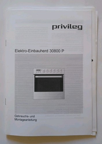 Gebrauchsanleitung privileg - gebrauchsanleitung,