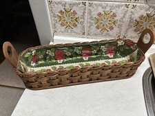 Geflochtener Korb Tablet Mit Henkel  Blumenkasten mit Folie