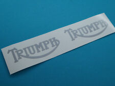 Triumph GB Schriftzug Aufkleber Tank Abziehbild  22mm x 59mm klein Silber  2 St