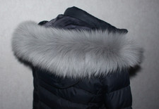 Pelzstreifen Lamm Fell Pelzkragen Kapuzenfell Echtfell Pelz für Jacke, Parka,