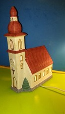 Porzellankirche Kirche mit Licht elektrisch  Weihnachten Maße:23/11/31 cm,