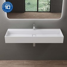 Waschbecken Mineralguss Waschtisch Hängewaschbecken Aufsatzwaschbecken Mattweiß