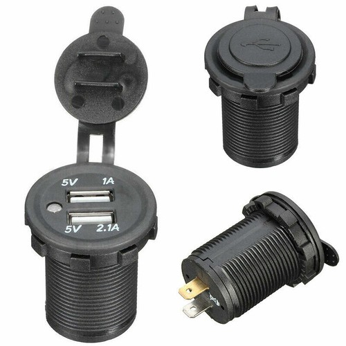 12v dual usb car socket - car,
