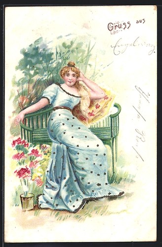 Lithographie fräulein - lithographie, im
