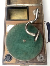 ADLER Phonograph Koffergrammophon ca. 1920–1928 mit 2 Nadeldosen 13 Schellackpl.