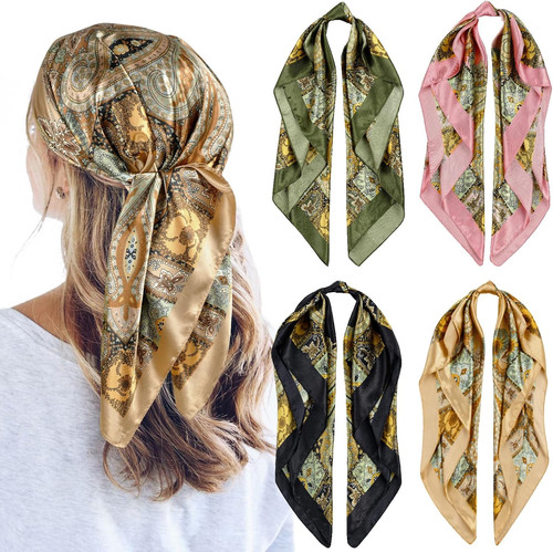 Satin seidentücher set - seidentücher, 4