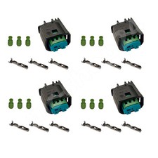 4x Stecker 3-polig Reparatursatz für PDC BMW Mini Klima ESP DWA weiblich Crimp
