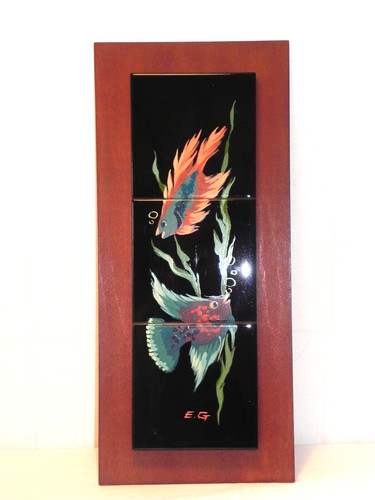Keramik wandbild bild fische - ,