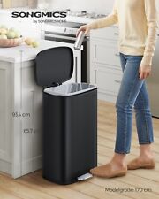 Mülleimer Küche, 50 Liter, Abfalleimer, Treteimer, mit Deckel, Softclose, Stahl