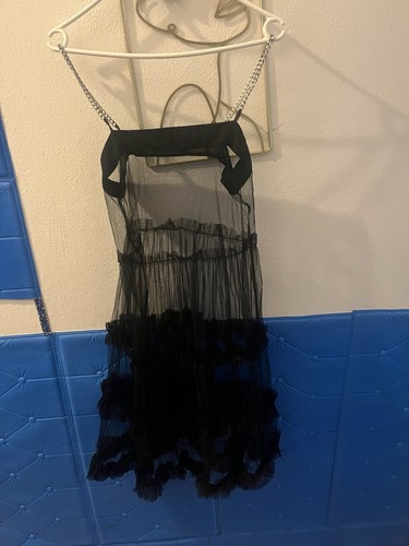 Damen netz kleid schwarz - netz,