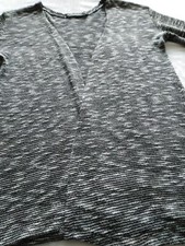 Blind Date- Jacke- Feinstrick- schwarz- weiß Meliert Größe S- Sonderangebot-