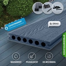 WPC Terrassendielen Kratzfestigkeit Premium Diele 3.6m-5m Komplettbausatz 6-90m²