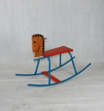 Original DDR Schaukelpferd Metall selten Ostalgie 60er 70er Kinder Spielzeug GRD