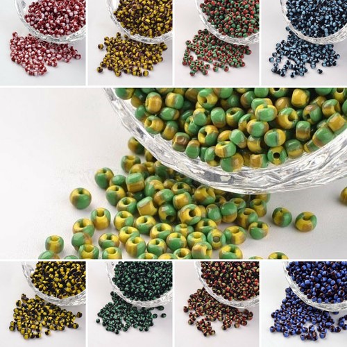 Perlen 2mm farbig bunt - perlen,